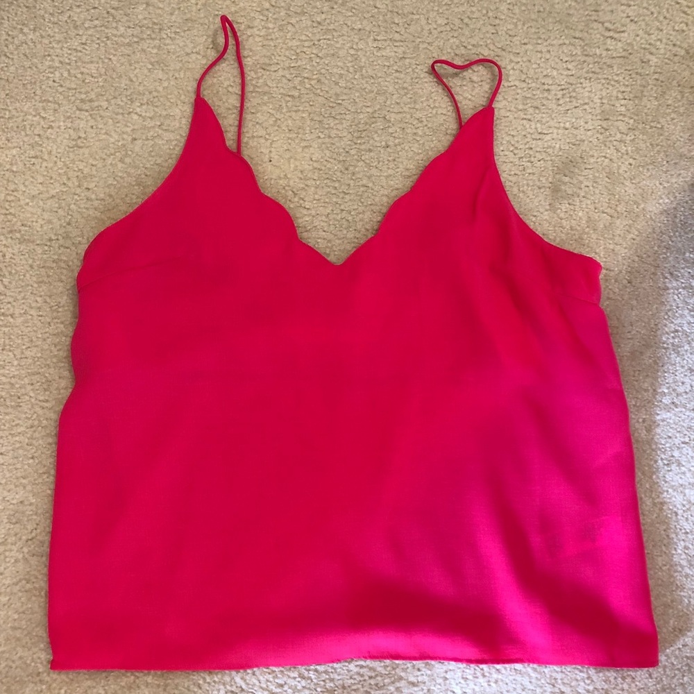 Topshop Scallop Trim Cami Top